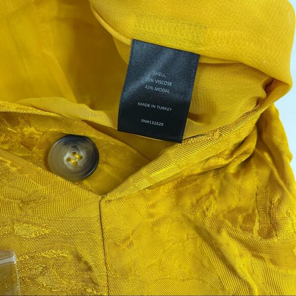 House of Harlow 1960 Revolve Gold Jacquard Floral Wide Leg Pants Button Fly XS - Picture 3 of 11